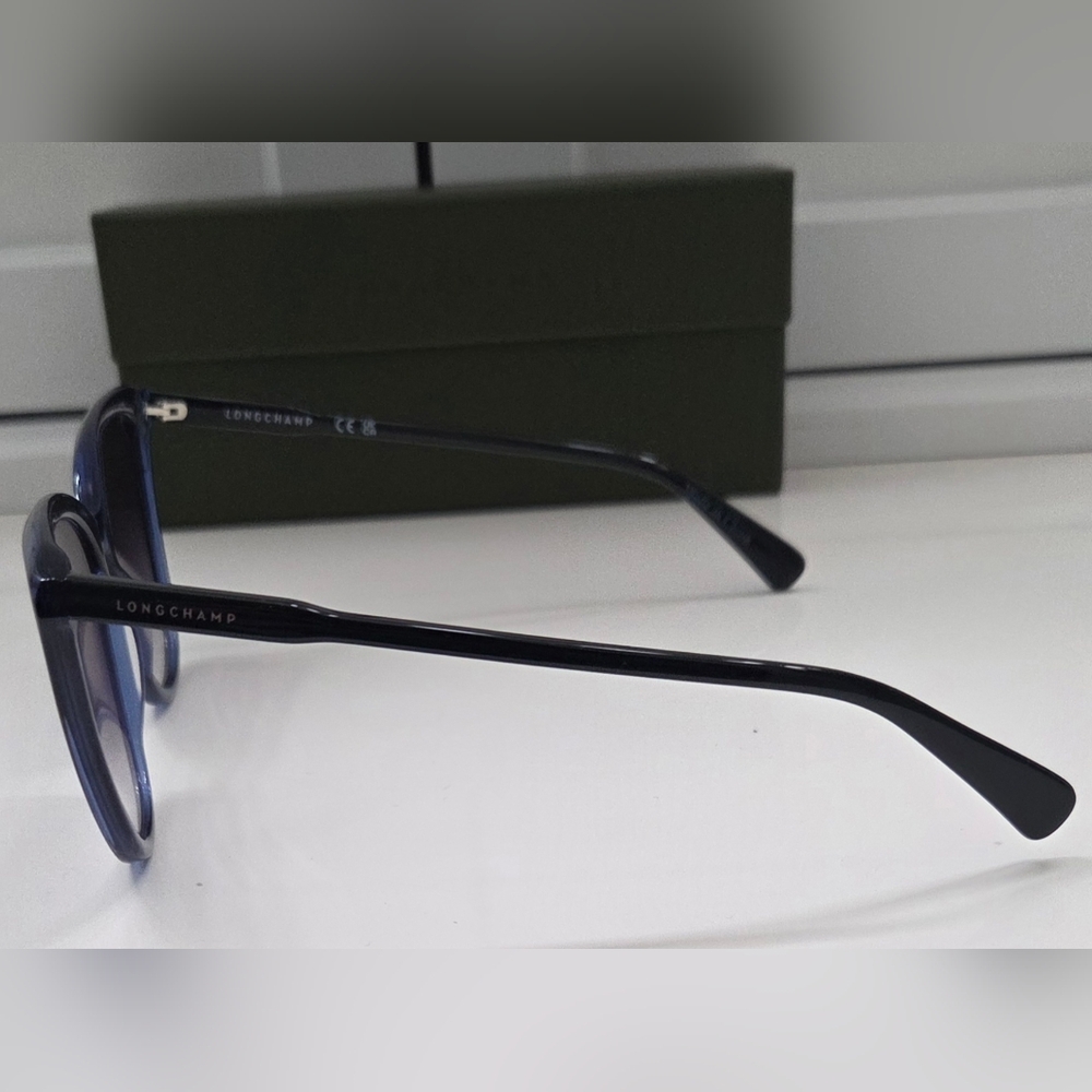 Longchamp Designer Sunglasses Blue Gradient Lenses New- W/ Collapsible Case - Picture 5 of 11